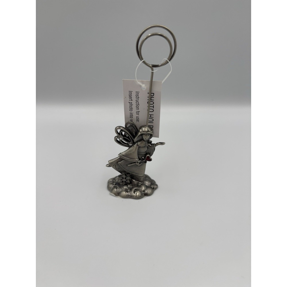 Pewter Angel Photo Holder - Picture 1 of 6